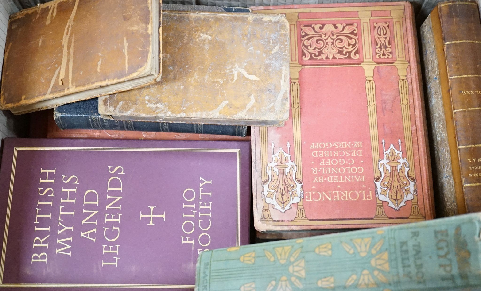 Old Leather and Cloth - a small miscellany, various bindings; 19th and 20th century (19 in total)